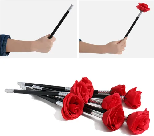 Vista 2 de VANTIYAUS Se adhieren a la rosa+flor Trucos de magia Flores que aparecen de cerca de la etapa de la calle, accesorios mágicos fáciles de espectáculo