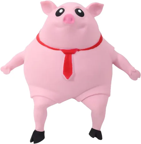 Vista 9 de Juguetes esponjosos de cerdo rosa – Juguete blando de cerdo rosa para niños y adultos, juguetes novedosos para apretar, divertido juguete sensorial