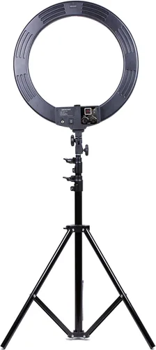 Vista 4 de Dracast Halo Bi-Color LED180 Kit de luz LED de anillo de video regulable de 18 pulgadas Bicolor 3200K-5600K Control remoto Iluminación