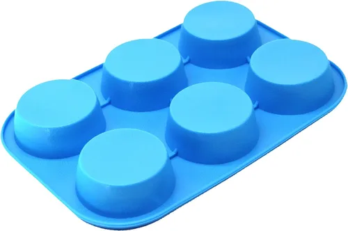 Vista 6 de X-Haibei moldes circulares de silicona para jabón, chocolate, gelatina, panquecito, cupcake, horneado