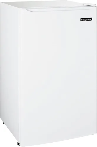 Vista 2 de Magic Chef MCBR350W2 - Refrigerador compacto con descongelación manual, refrigerador pequeño para espacios compactos, 3.5 pies cúbicos, color blanco