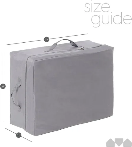 Vista 8 de Milliard Funda de transporte para el colchón de tres pliegues individual (75" x 38" x 4") (colchón NO incluido)