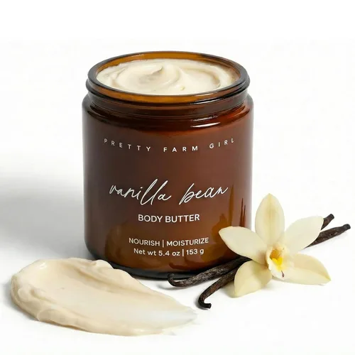 Vista 11 de Pretty farm girl Tallow + Tansy Body Butter - Hidratante batido con hierba seca alimentada con pasto y tanaceto azul - Hidratación no grasa