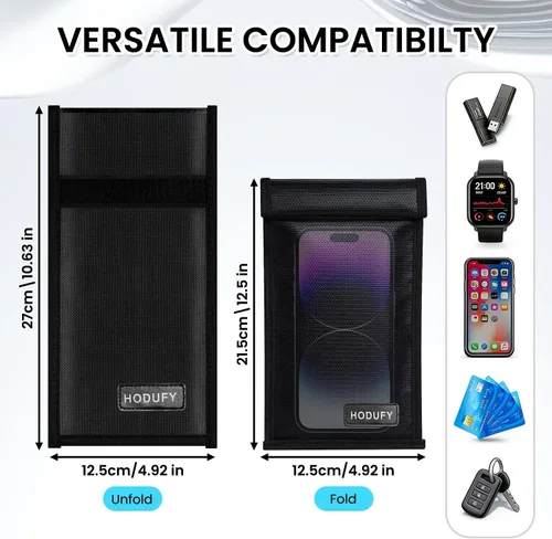 Vista 8 de Faraday - Bolsas para teléfonos y llaves de automóvil, paquete de 2, bolsa de bloqueo de señal, emisión de señal de teléfono celular, bloqueador