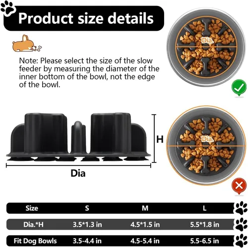 Vista 3 de Rompecabezas antiasfixia de silicona suave para perros, compatible con cuencos elevados regulares para perros