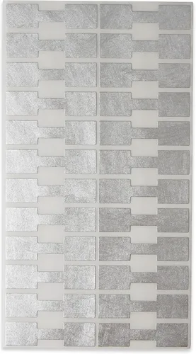 Vista 6 de Etiquetas de reparación de joyas, precio e identificación Rectángulo plateado 500pcs Tyvek autoadhesivo para anillos, pulseras, collares, colgantes