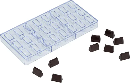 Vista 23 de Restaurantware Pastry Tek Molde para Barra de Chocolate de 10.8 x 5.3 Pulgadas 1 Molde de Chocolate Apto para Lavavajillas - 4 Cavidades Molde