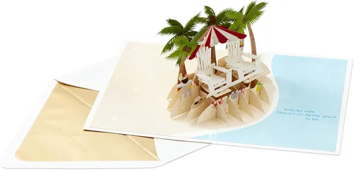 Vista 4 de Hallmark Signature Paper Wonder - Tarjeta de aniversario desplegable (playa)