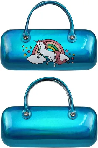 Vista 5 de JAVOedge Estuche rígido para niños, niñas, niños, carcasa rígida con asa y paños