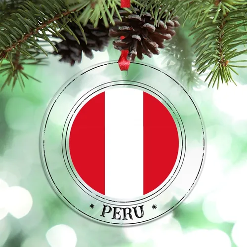 Vista 13 de Bandera nacional de Noruega, adornos de Navidad patrióticos 2023, decoraciones de Navidad para árbol, adornos acrílicos transparentes, colgante