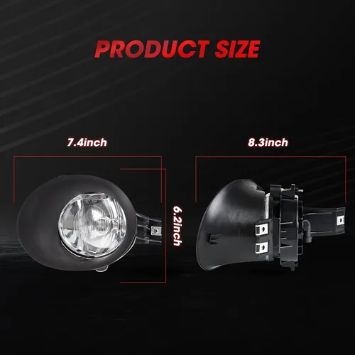 Vista 9 de Conjunto de luces antiniebla de repuesto para 2002-2008 Ram 1500, 2003-2009 Ram 2500, 2003-2010 Ram 3500 camioneta pickup, 2005-2006 Durango
