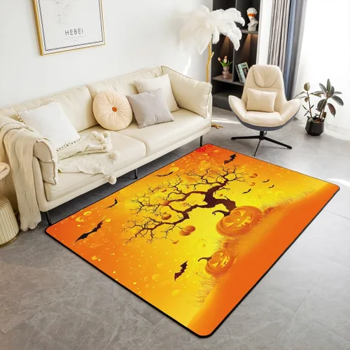 Vista 11 de Feelyou Alfombra de área con diseño de rosas de 3 x 5 para niños, con flores de Buterfly y luna, alfombra decorativa para dormitorio, niños, niñas