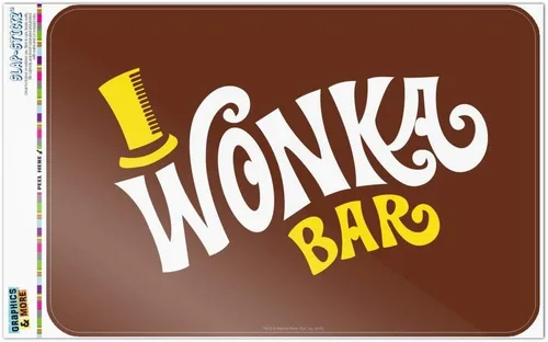 Vista 10 de GRAPHICS & MORE Willy Wonka and The Chocolate Factory Wonka Bar Logo Home Business Office Sign