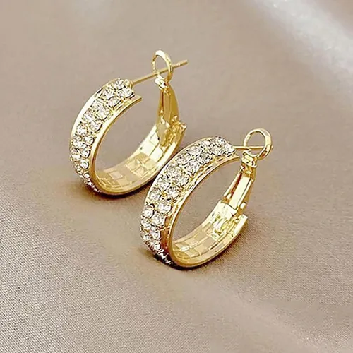 Vista 6 de Aretes de aro de actividad linfática, aretes de cristales para adelgazar, aretes de drenaje linfático para pérdida