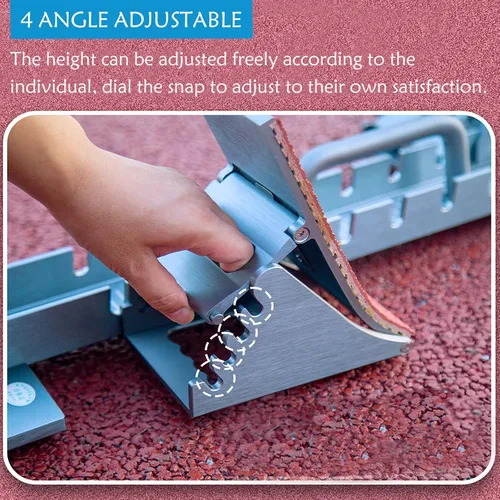 Vista 5 de 35in High-Level Starting Blocks Aircraft Grade Aluminum Running Track Blocks Waterproof and Rustproof Adjustable Pedals for Track and Field