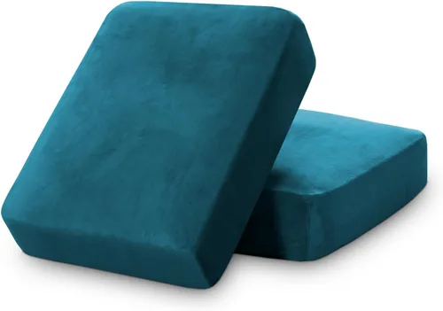 Vista 63 de PrinceDeco Fundas de cojín para sofá, funda elástica y lavable, funda de cojín ajustable de tela de terciopelo antideslizante, protector de muebles