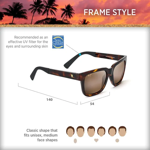 Vista 8 de Maui Jim Gafas de sol clásicas polarizadas Mongoose para hombre y mujer