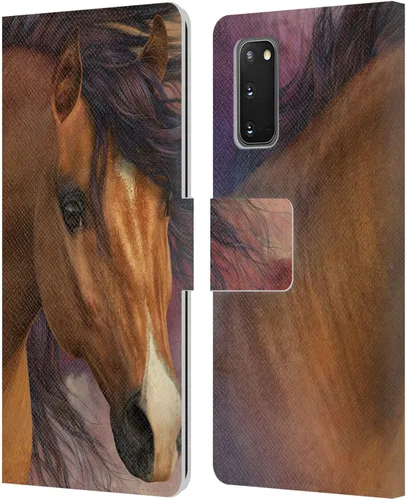 Vista 262 de Head Case Designs Officially Licensed Laurie Prindle A Morgan Christmas Western Stallion Leather Wallet Case Compatible with Samsung Galaxy A07 4G