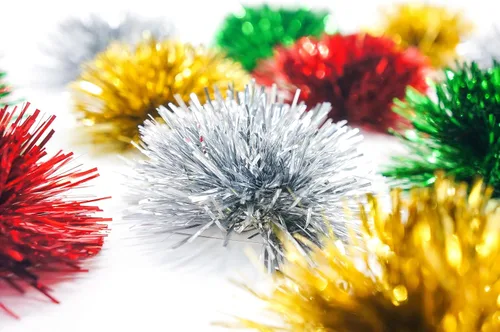 Vista 4 de 4 pulgadas x 12 unidades de lazos de oropel autoadhesivos para envolver regalos, dorado, plateado, rojo, verde para envolver regalos, vacaciones
