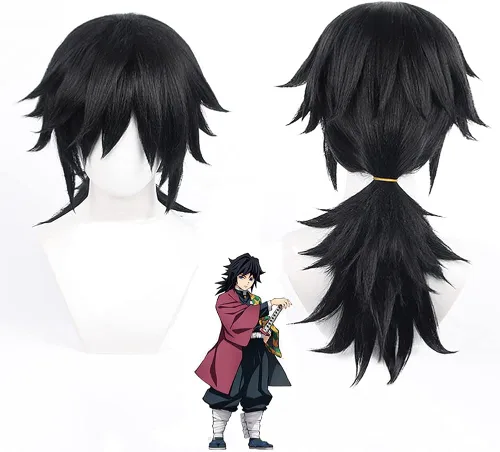 Vista 7 de Giyuu - Disfraz de kimono de cosplay conjunto completo de abrigo para hombre