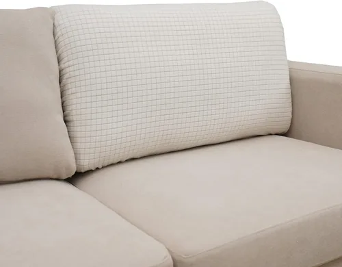 Vista 15 de Eismodra - Funda de sofá modular y en forma de L, funda para chaise longue, funda elástica mágica para sofá de 3 cojines en forma de L, funda