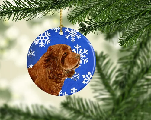 Vista 87 de Caroline's Treasures Cavalier Spaniel - Adorno de cerámica para colgar en el árbol de Navidad, para el hogar, Navidad, fiestas, regalo, 3 pulgadas