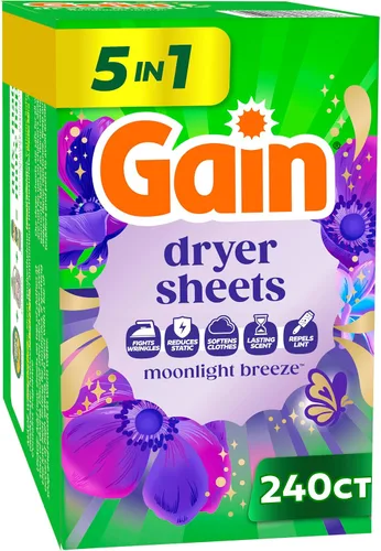 Vista 10 de Gain Hojas para secadora, aroma Moonlight Breeze, 120