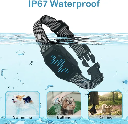 Vista 6 de Collar de entrenamiento para perros, collar de choque para perros con control remoto, 2500 pies y 4 modos de entrenamiento pitido, vibración, choque