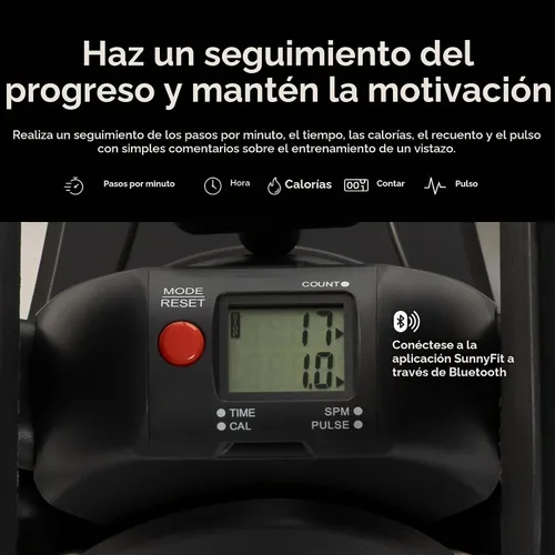 Vista 8 de Sunny Health & Fitness Paso a paso giratorio con manillar y 3 modos