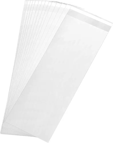 Vista 18 de 50 piezas de bolsas de celofán transparentes de 10" x 13" con cierre autoadhesivo, bolsas de polietileno resellables de 2,8 mils, bolsas OPP