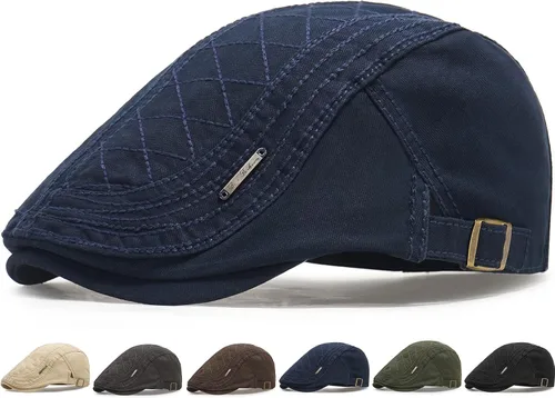 Vista 14 de Initlove Gorra de algodón para hombre, boina de hiedra de algodón para conducir