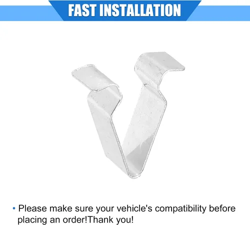 Vista 7 de 10 piezas de clip para panel trasero de maletero de automóvil compatible con VW Golf 2015-2021, cierre de retención de metal duradero en tono