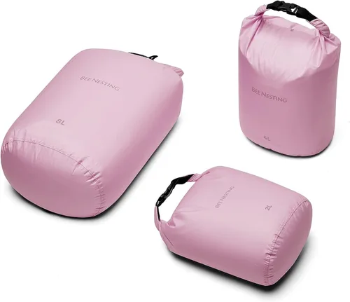 Vista 21 de Bee Nesting Juego de bolsas secas ultraligeras para mochileros, saco seco impermeable para camping, senderismo, motocicleta, saco de cosas ligeras