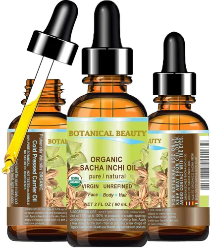 Vista 11 de Botanical Beauty Aceite orgánico de sacha inchi, 100% natural, puro, sin diluir, virgen, sin refinar, prensado en frío, aceite orgánico certificado