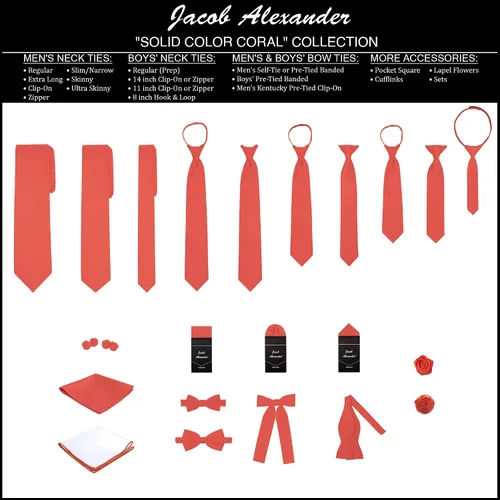 Vista 137 de Jacob Alexander Corbata regular de los hombres de color sólido