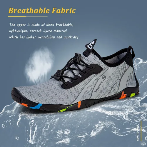 Vista 3 de WateLves - Zapatos de agua para hombres y mujeres, para natación, playa, piscina, surfear, hacer yoga o aeróbico acuático, calcetines para el agua