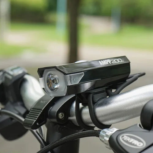 Vista 3 de CATEYE AMPP & ViZ - Kit combinado de luces para bicicleta recargables USB – IPX4 impermeable de alto lumen AMPP Opticube™ LED y luz de seguridad