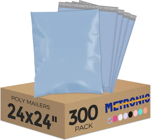 Vista 20 de Metronic 100 unidades de sobres de polietileno de 24 x 24 pulgadas, bolsas de envío grandes para ropa, bolsas de correo adhesivas fuertes
