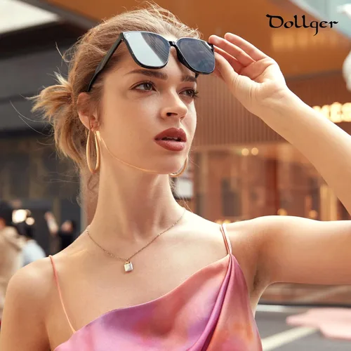 Vista 3 de Dollger Lentes de sol cuadrados retro de gran tamaño para mujer, estilo clásico, de moda, protección UV400