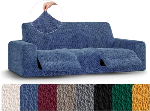 Vista 11 de PAULATO BY GA.I.CO. Funda reclinable – Funda de ajuste suave – Protector elástico de muebles reclinables de 1 pieza – Tela de terciopelo lavable a