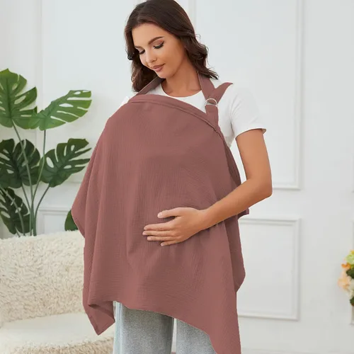 Vista 13 de Funda de lactancia para bebé con aro rígido, transpirable y suave 100% muselina de algodón, delantal para lactancia y extracción de leche del bebé