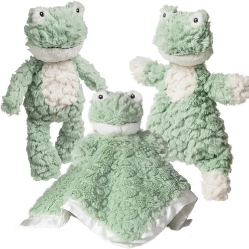 Vista 5 de Mary Meyer Masilla de peluche para cuarto de bebé, juguete suave, 11 pulgadas, rana verde menta
