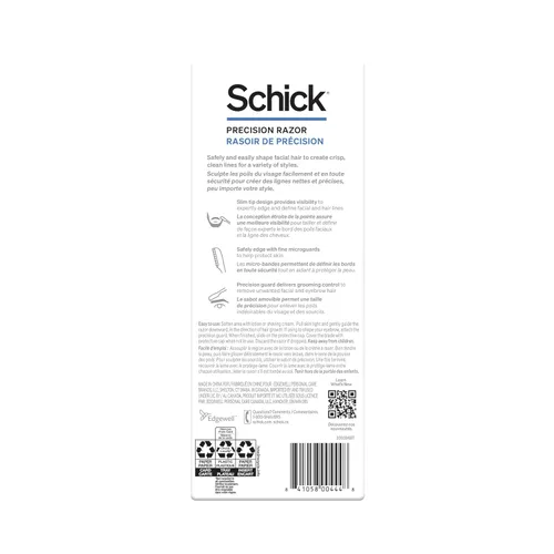 Vista 7 de Schick Maquinilla de afeitar de precisión para hombres, maquinilla de afeitar para bordes, afeitadoras desechables, 3 unidades (paquete de 1)