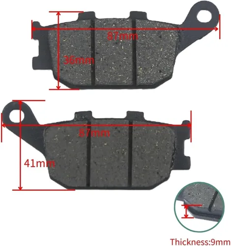 Vista 3 de Motorcycle Rear Brake Pads for Yamaha FZ1 FZS FZ6 FZ8 for Fazer 8 for YZF R1 R6 R6S for YZF600 MT-07 MT-09 FZ-07 FZ-09 FZ-10 XSR700 XSR900