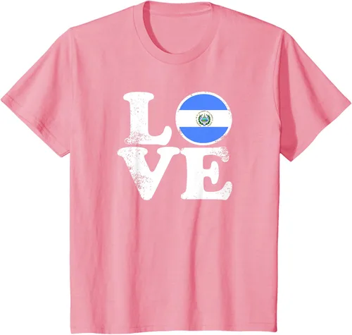 Vista 63 de Love El Salvador Flag tShirt Home Pride Distressed Tee T-Shirt