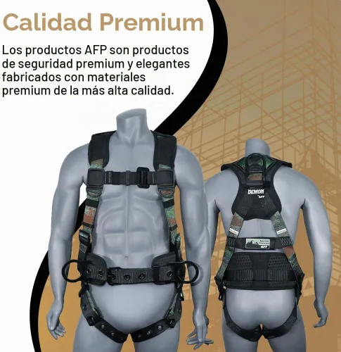 Vista 9 de AFP Demon Fall Protection Comfortable Safety Harness (OSHA/ANSI PPE)