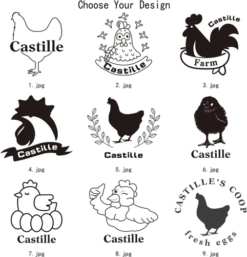 Vista 4 de Sello de huevo personalizado, sello de huevo de pollo personalizado, sello de cartón de huevo, sello de nombre de gallinero, Homesteading, idea