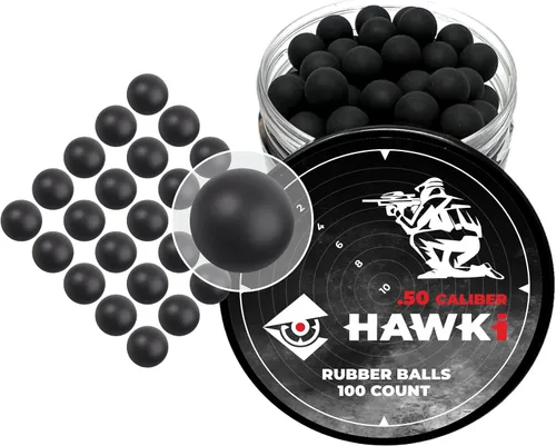Vista 12 de Hawki - Pelotas de goma reutilizables de 0.50 o .43 cali, bolas de goma suave, menos letales para pistolas de paintball