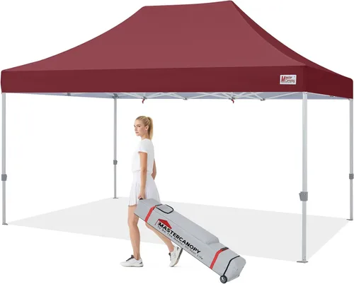 Vista 28 de MASTERCANOPY Carpa Plegable de Grado Comercial 10x10 pies Refugio Instantáneo (Gris)