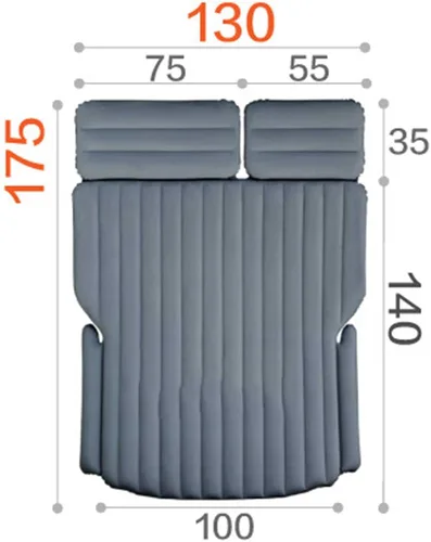 Vista 7 de Cama para colchón inflable de aire para automóvil, cama de campamento para viajes, camping, vacaciones, dormir, adecuado para SUV, caravanas A2